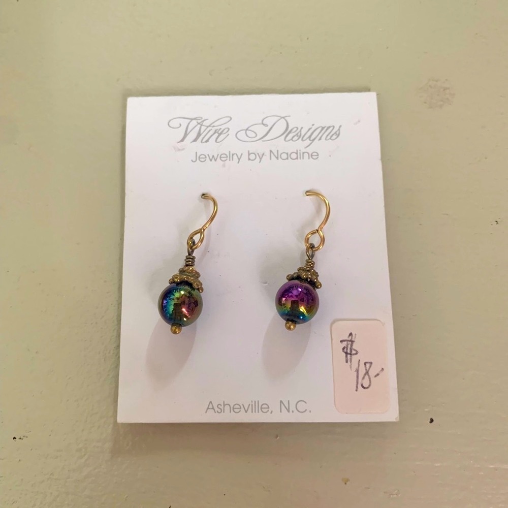 Wire Designs multicolored earrings